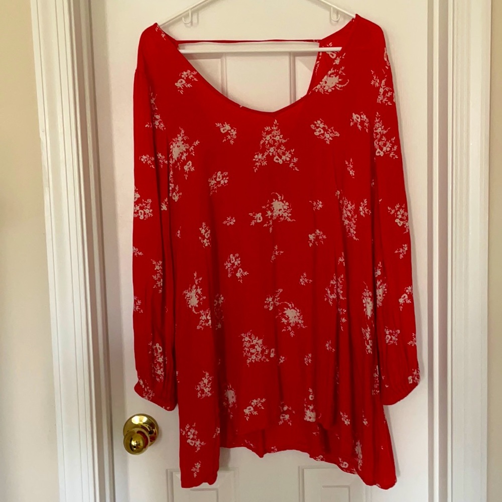 Red Billabong flowy mini dress